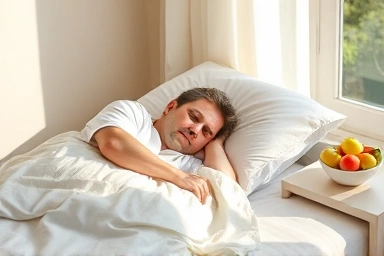 Person sleeping soundly, symbolizing fast cold recovery.